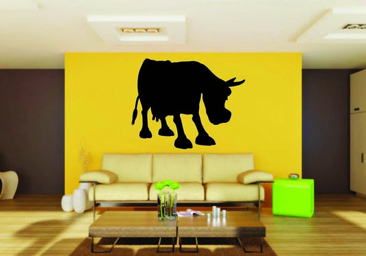 Picniva Cow Sty10a Vinyl Wall Decal, Approx 22 x 17.6 in, Removable