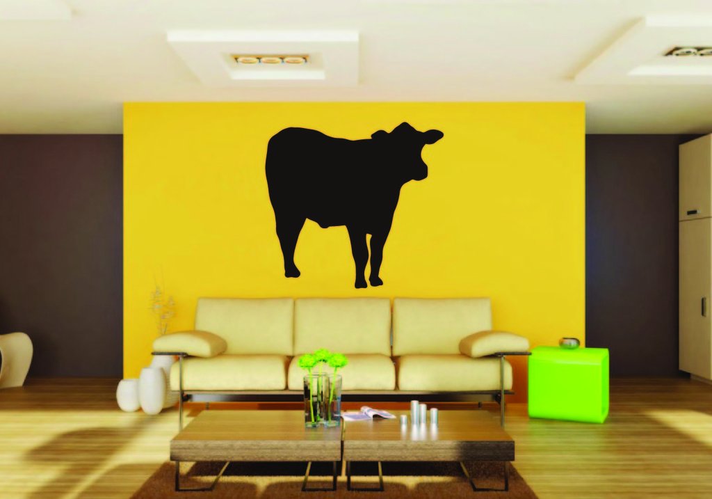 Picniva Cow Sty61 Vinyl Wall Decal, Approx 22 in Square, Removable