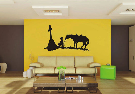 Picniva West Sty12 Vinyl Wall Decal, Approx 22 x 12.64 in, Removable