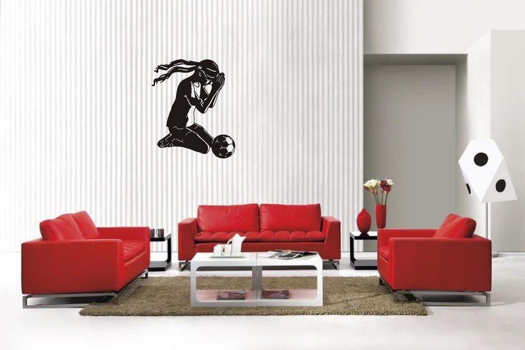Picniva Soccer Girl Style52 Wall Decal Removable Home Decor