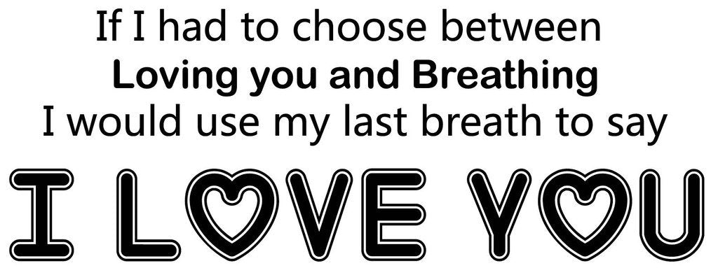 Picniva If I Had to Choose Inspirational Quote Removable Vinyl Wall Decal - Color: If I had to choose between