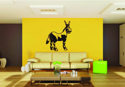 Picniva Donkey Sty5 Vinyl Wall Decal, Approx 22 x 26.4 in, Removable