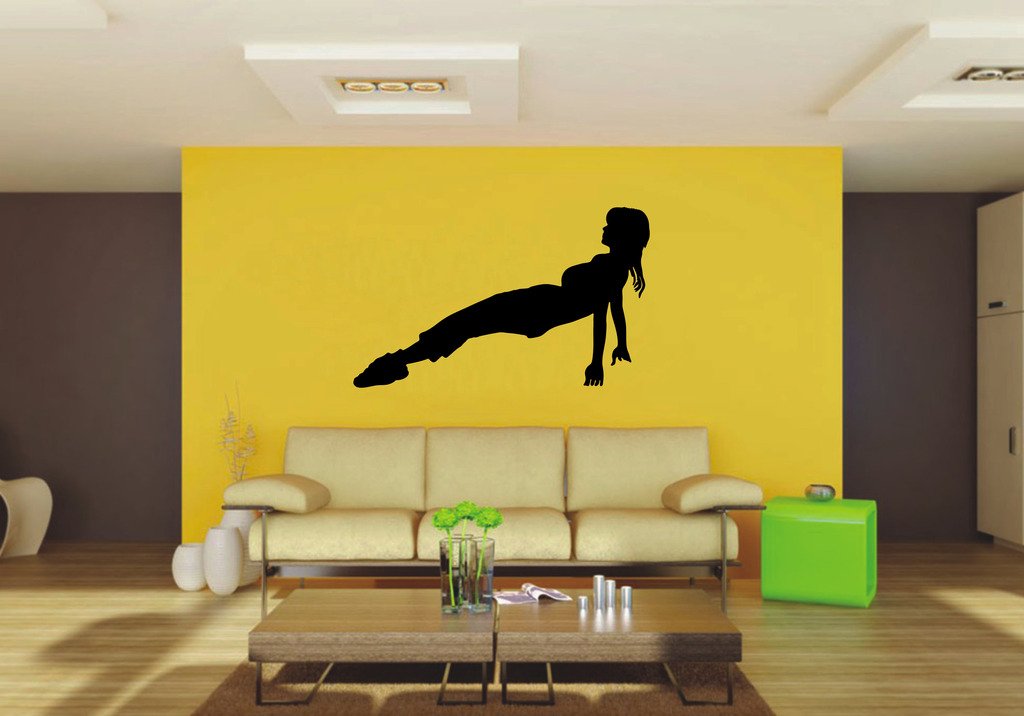 Picniva 22x13.42 Stretching Style 1 Vinyl Wall Decal Figure