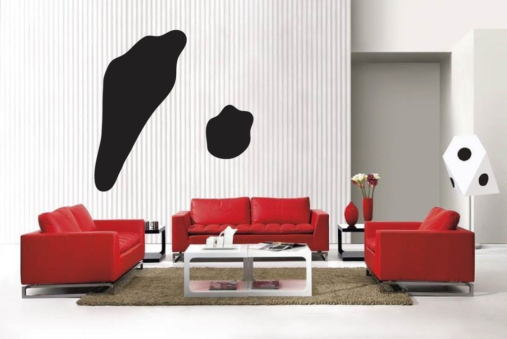 Picniva Matte Black Cottontail Track Vinyl Wall Decal Wildlife Footprint