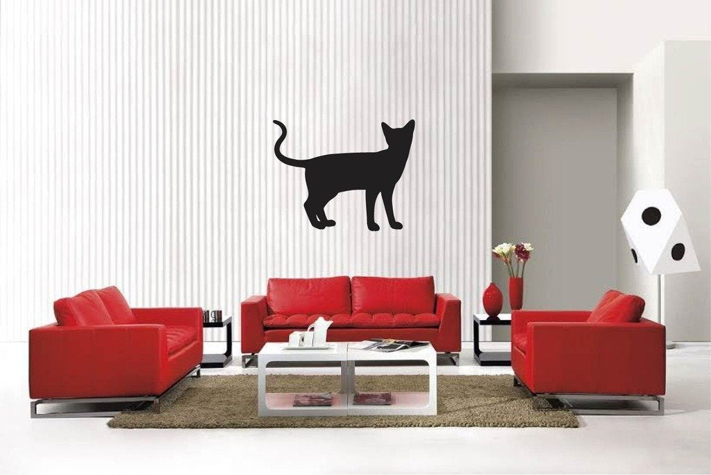 Picniva Matte Black Siamese Cat Style 15 Vinyl Wall Decal Pet Decor