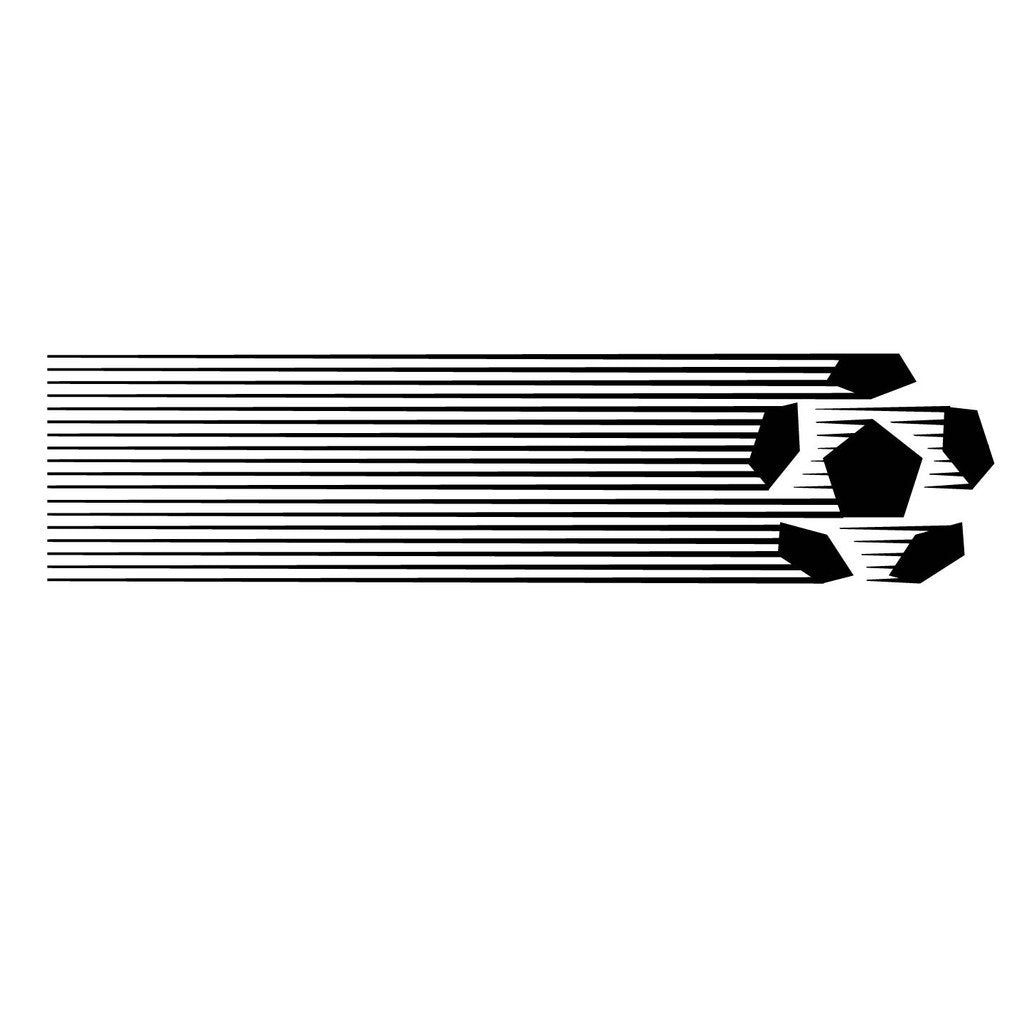 Picniva sty105 Racing Car Body Side Stripes Sticker Decal 2 Pcs