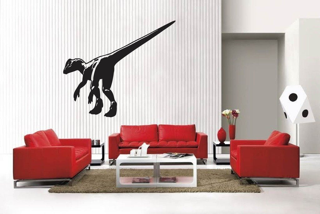 Picniva Matte Black Dinosaur Style 2 Vinyl Wall Decal Kids Jurassic BG5552