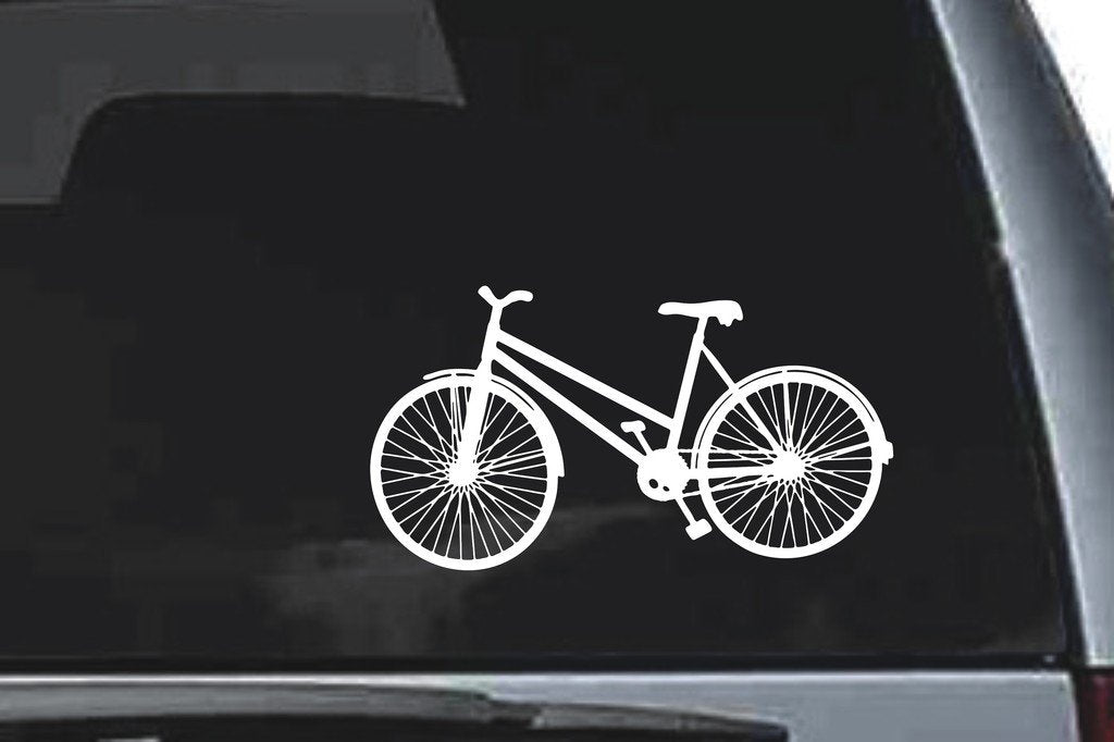 Picniva Bicycle Sty2 Vinyl Car Window Decal, Approx 5 in