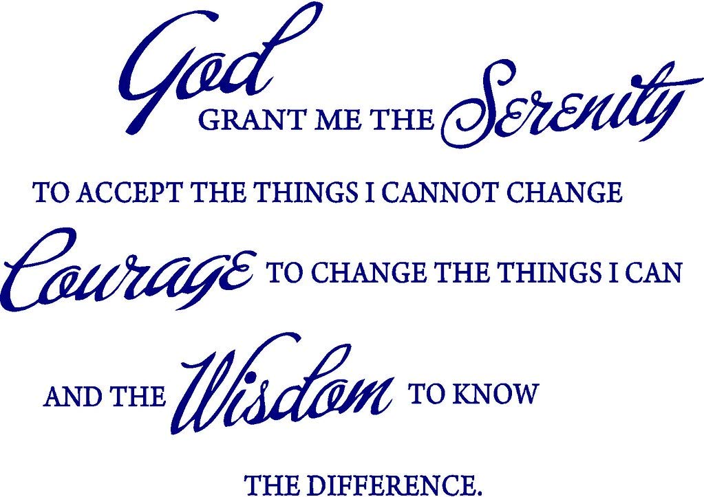 Picniva Serenity Prayer Vinyl Lettering Wall Decal, Purple, 15 x 22 inches