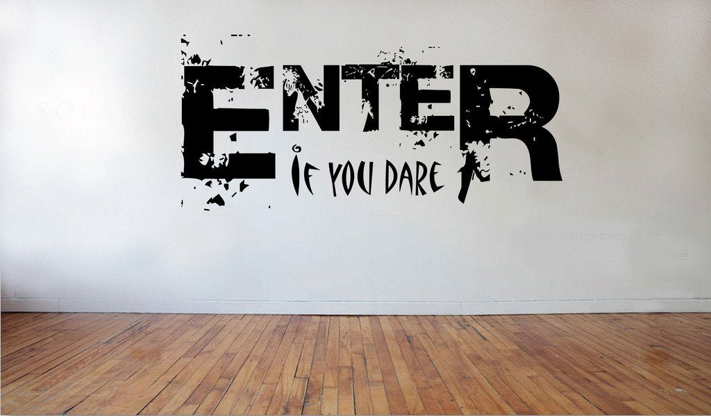 Picniva Halloween Enter if Dare Removable Vinyl Wall Decal, 23 x 11 in