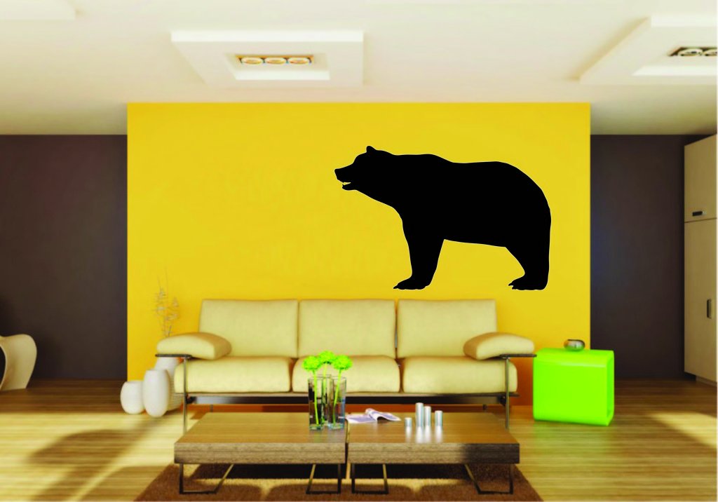 Picniva Bear Sty11 Vinyl Wall Decal, Approx 22 x 14.69 in, Removable