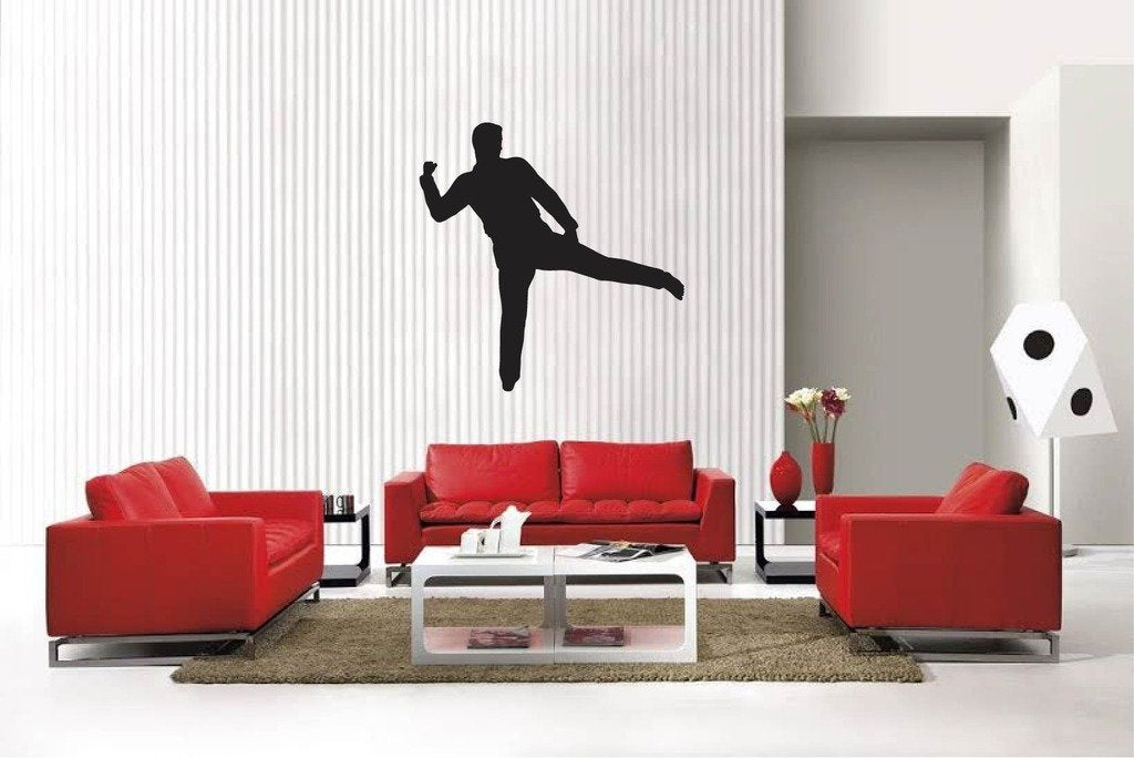 Picniva Matte Black Martial Arts Style 145 Vinyl Wall Decal Sports Decor