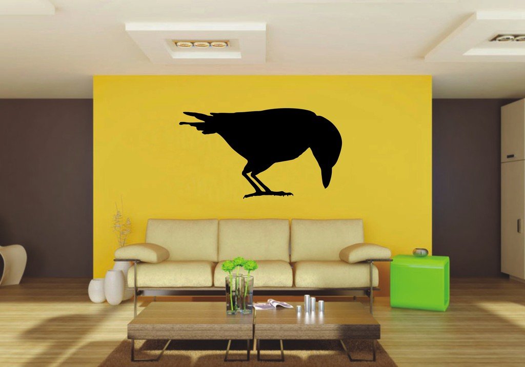 Picniva Raven Sty8a Vinyl Wall Decal, Approx 22 x 12.26 in, Removable