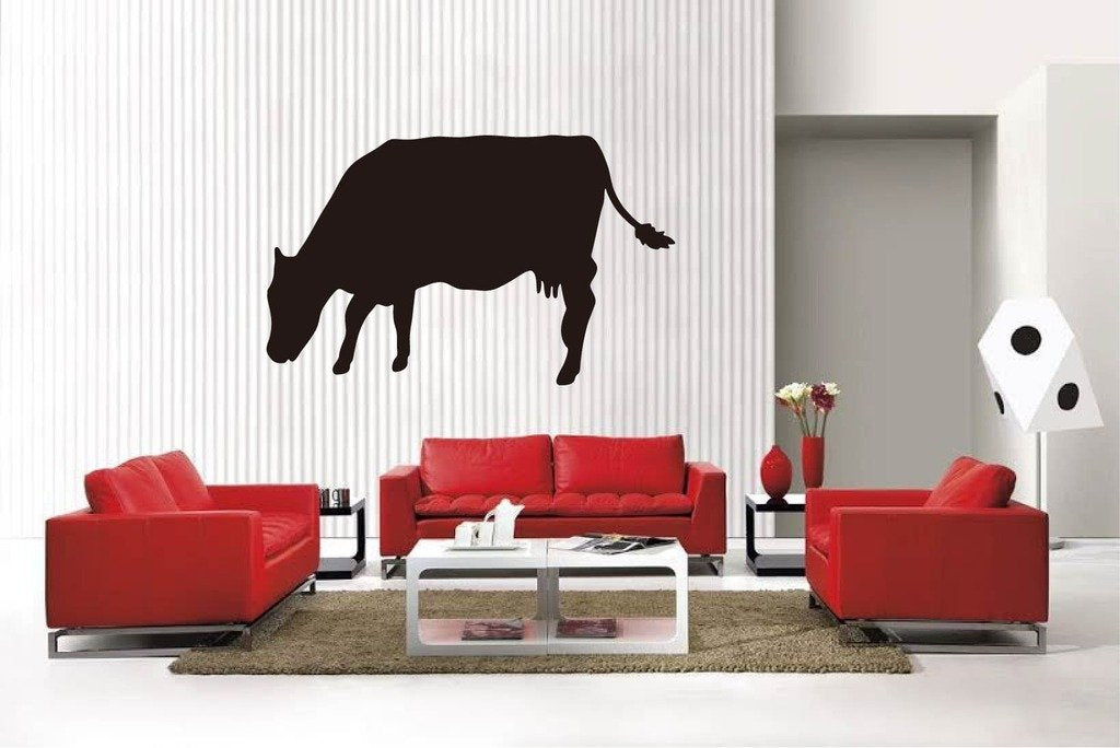 Picniva Matte Black Cow Style 44 Vinyl Wall Decal Farm Ranch Decor BG5140