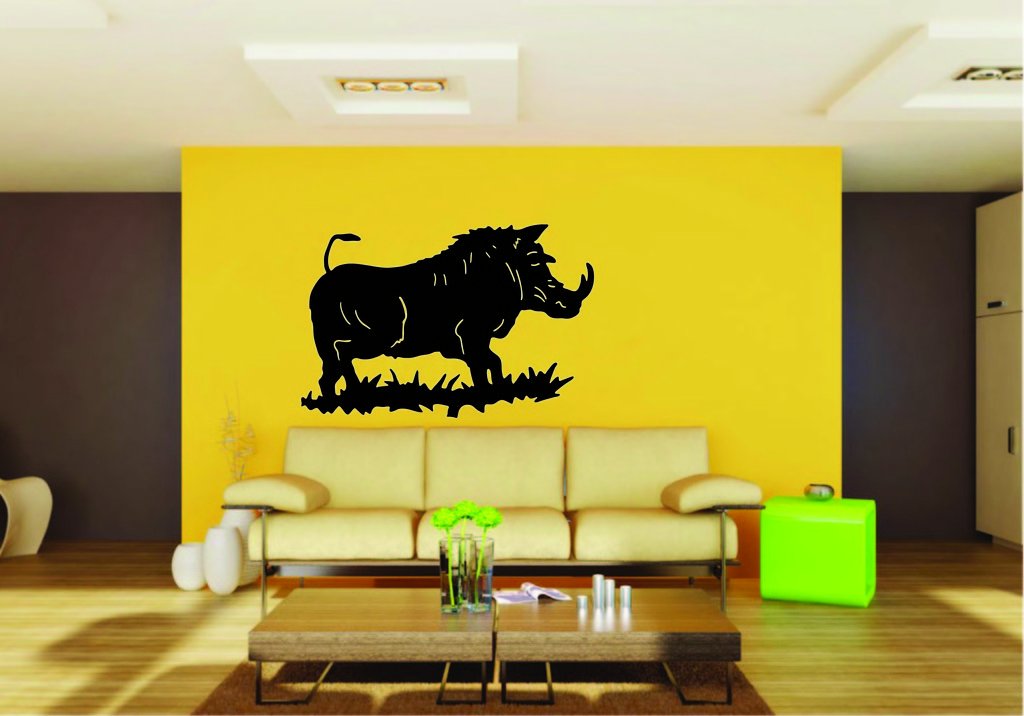 Picniva Boar Sty6 Vinyl Wall Decal, Approx 22 x 15.2 in, Removable