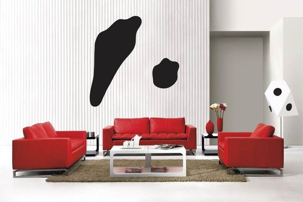 Picniva Matte Black Cottontail Track Vinyl Wall Decal Wildlife Footprint