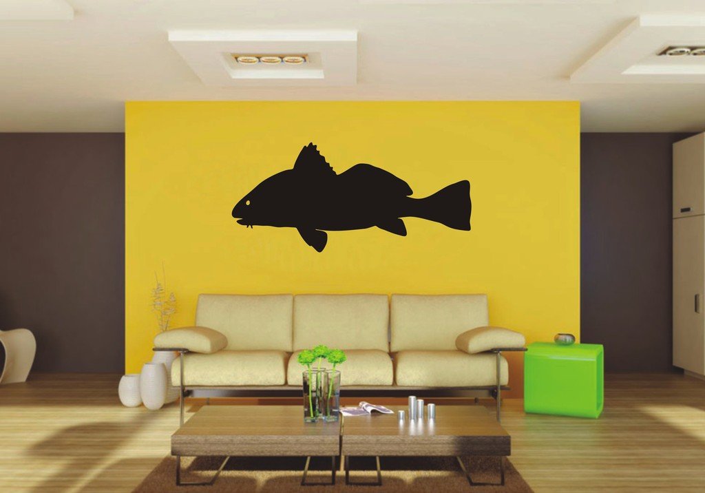 Picniva Black Drum Vinyl Wall Decal, Approx 22 x 10.1 in, Removable