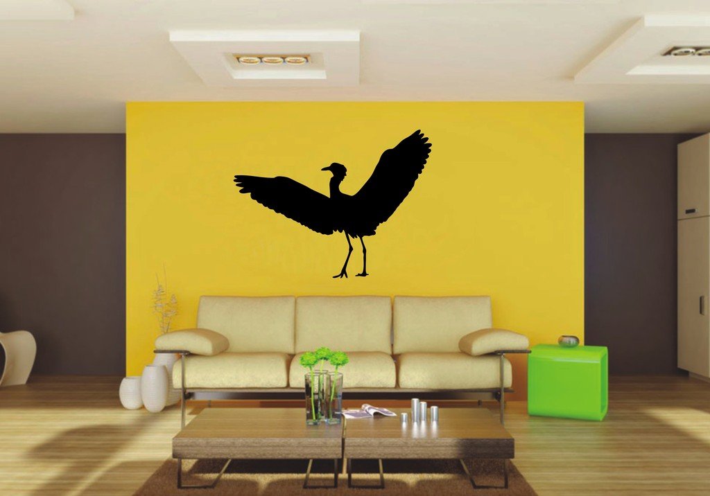 Picniva Crane Sty5 Vinyl Wall Decal, Approx 22 x 16.49 in, Home Decor