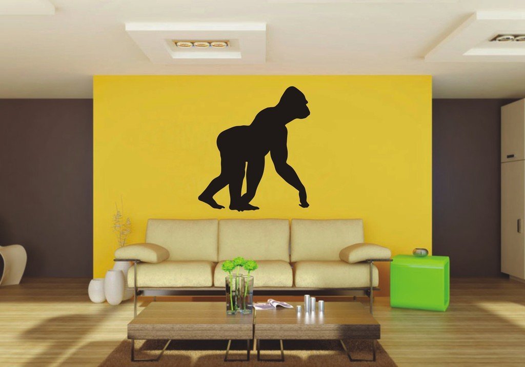 Picniva Gorilla Sty2 Vinyl Wall Decal, Approx 22 x 24.64 in, Removable