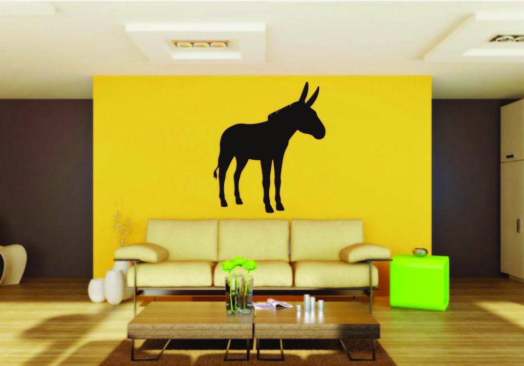 Picniva Donkey Sty10 Vinyl Wall Decal, Approx 22 x 26.4 in, Removable