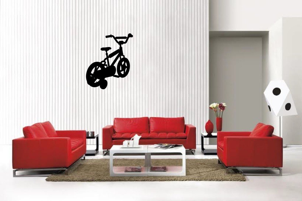 Picniva Matte Black Bicycle Style 3a Vinyl Wall Decal Vehicle Hobby Decor