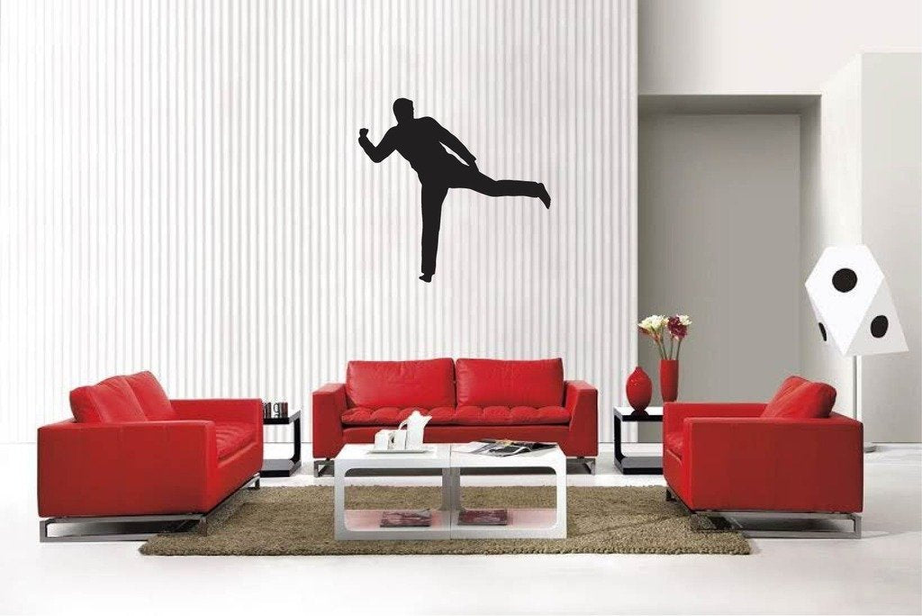 Picniva Matte Black Martial Arts Style 130 Vinyl Wall Decal Sports Decor
