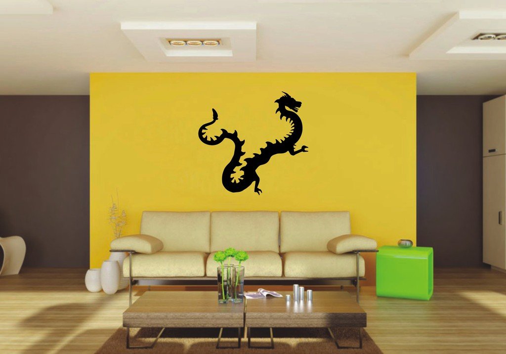 Picniva 22x20.73 Orient Dragon Style 14 Vinyl Wall Decal Fantasy Decor