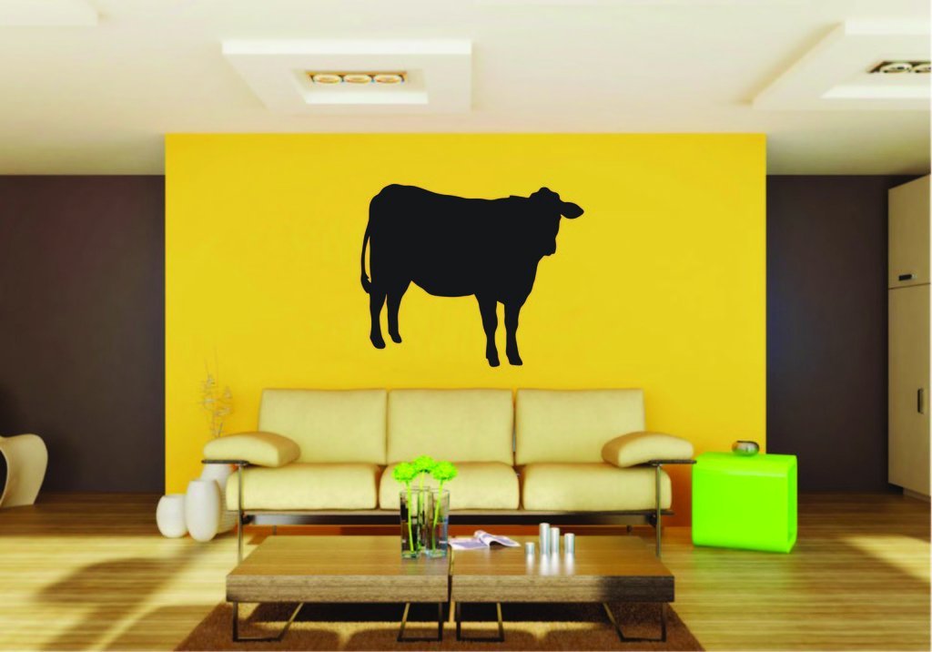 Picniva Cow Sty36 Vinyl Wall Decal, Approx 22 x 15.2 in, Removable