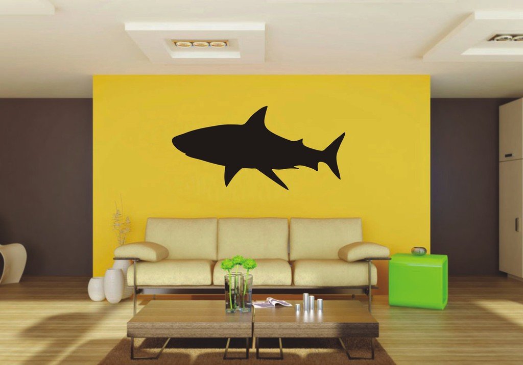 Picniva Shark Sty1a Vinyl Wall Decal, Approx 45.2 x 22 in, Removable