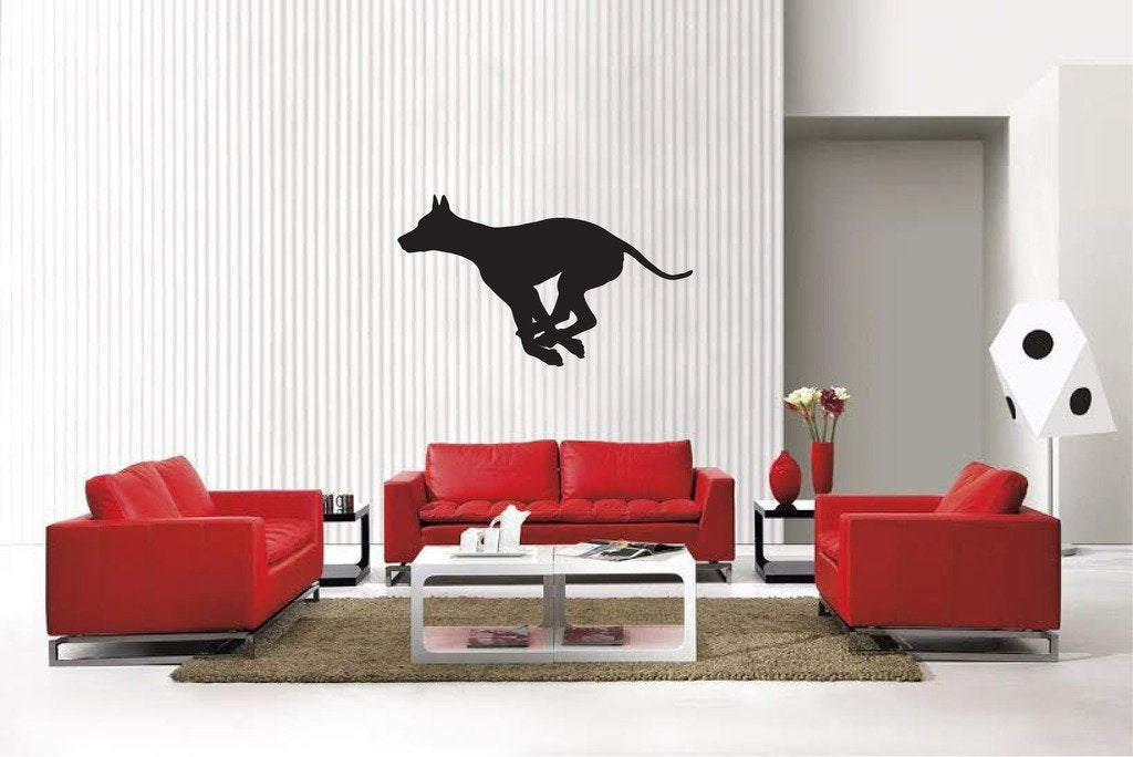 Picniva Matte Black Doberman Style 20a Vinyl Wall Decal Canine Decor