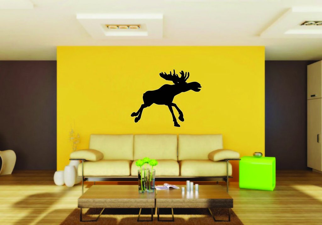 Picniva Moose Style 6a Removable Vinyl Wall Decal
