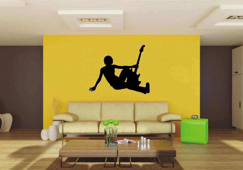 Picniva 22x17.79 Guitar Style 23 Vinyl Wall Decal Music Decor