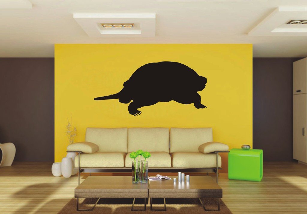 Picniva Snapping Turtle Sty2 Vinyl Wall Decal, Approx 22 x 10.7 in