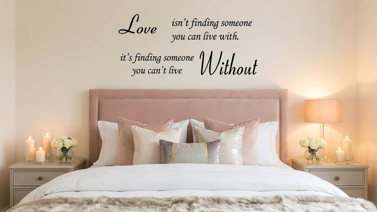Picniva Love Without Quote Vinyl Wall Decal for Romantic Home Decoration product detail