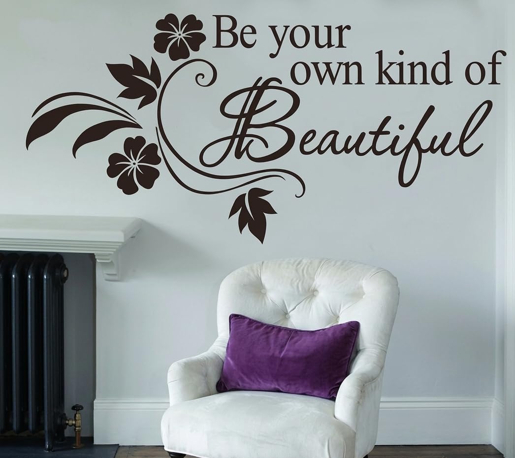 Picniva Be Your Own Kind of Beautiful Wall Decal, Black