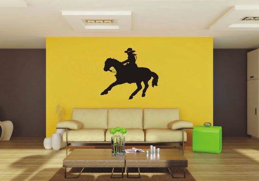 Picniva Horse Rider Sty21 Vinyl Wall Decal, Approx 22 x 19.51 in, Removable