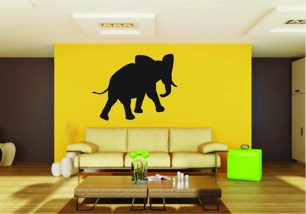 Picniva Elephant Sty7 Vinyl Wall Decal, Approx 22 x 17.32 in, Removable