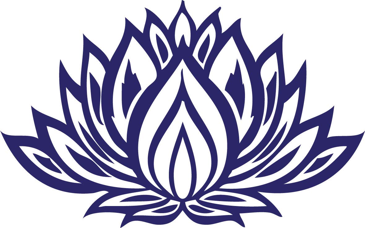 Decaltor Lotus Flower #3 5 in Vinyl Decal Laptop Bumper Wall