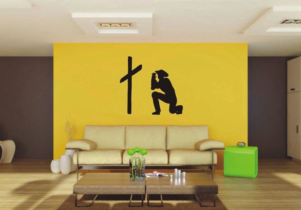 Picniva Cowboy Sty16 Vinyl Wall Decal, Approx 22 x 20.51 in, Removable