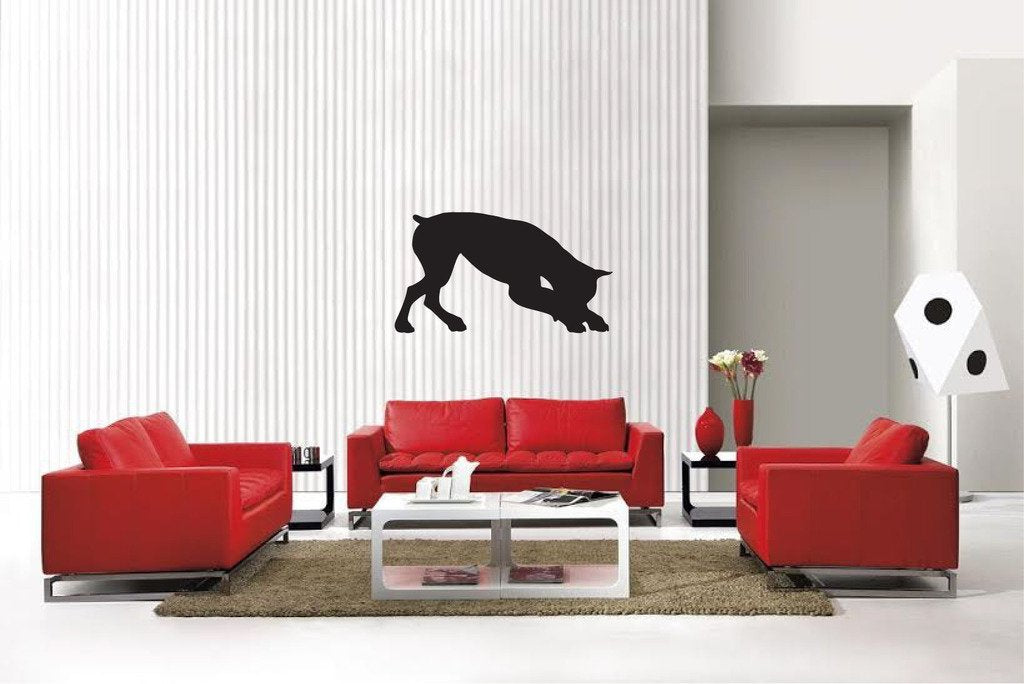 Picniva Matte Black Boxer Style 42 Vinyl Wall Decal Canine Decor