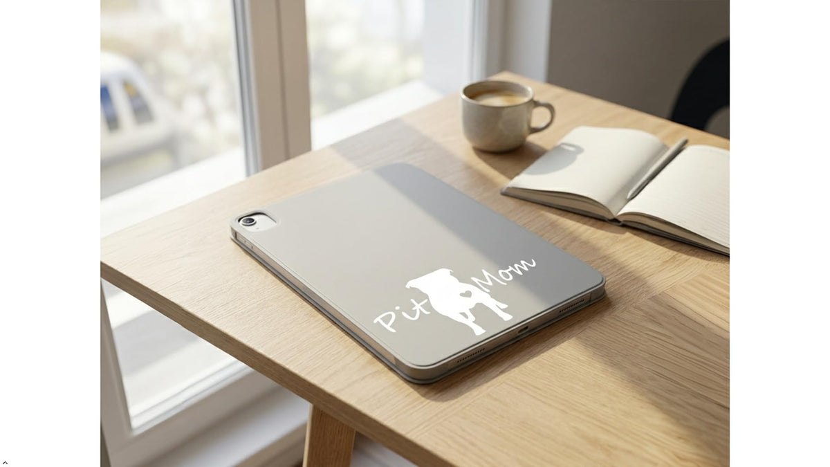 Decaltor Pit Bull Pit Mom 5 in Vinyl Decal for Laptop Bumper Wall