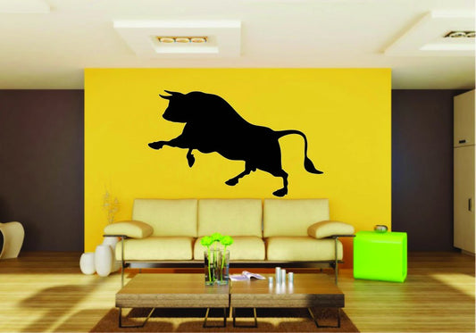Picniva Bull Sty3a Vinyl Wall Decal, Approx 22 x 13.4 in, Removable