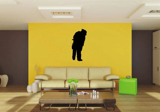 Picniva 22x47.05 Fireman Style 19 Vinyl Wall Decal Firefighter