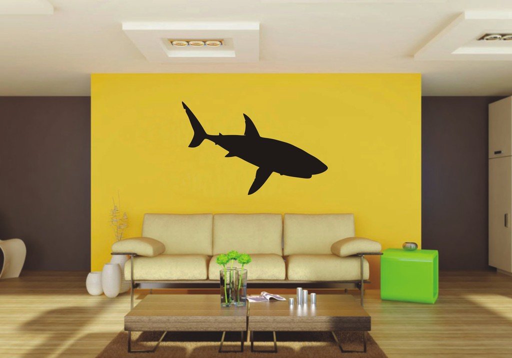 Picniva Shark Sty5 Vinyl Wall Decal, Approx 34.28 x 22 in, Removable