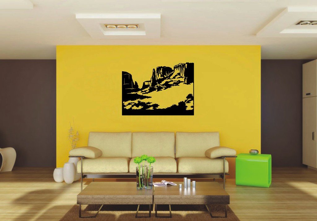 Picniva 22x16.23 Mountain Style 16 Vinyl Wall Decal Nature