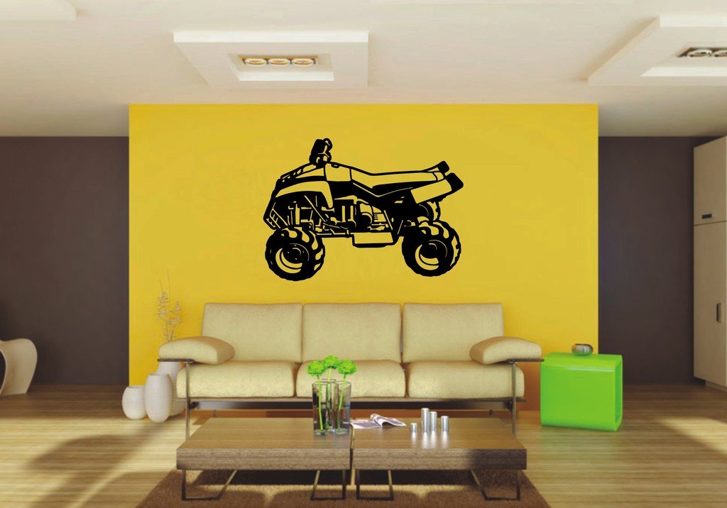 Picniva 22x15.72 4 Wheeler Style 6 Vinyl Wall Decal Motorsport