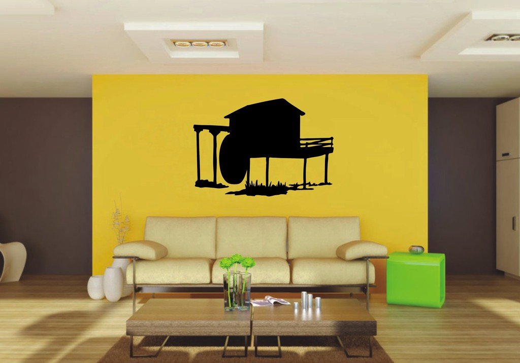 Picniva 22x15.39 waterwheel stya Vinyl Wall Decal Nature
