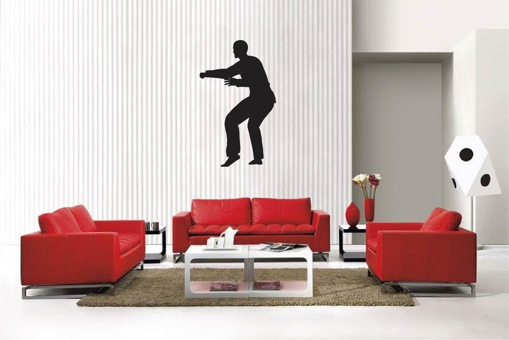 Picniva Matte Black Martial Arts Style 3 Vinyl Wall Decal Sports BG3836