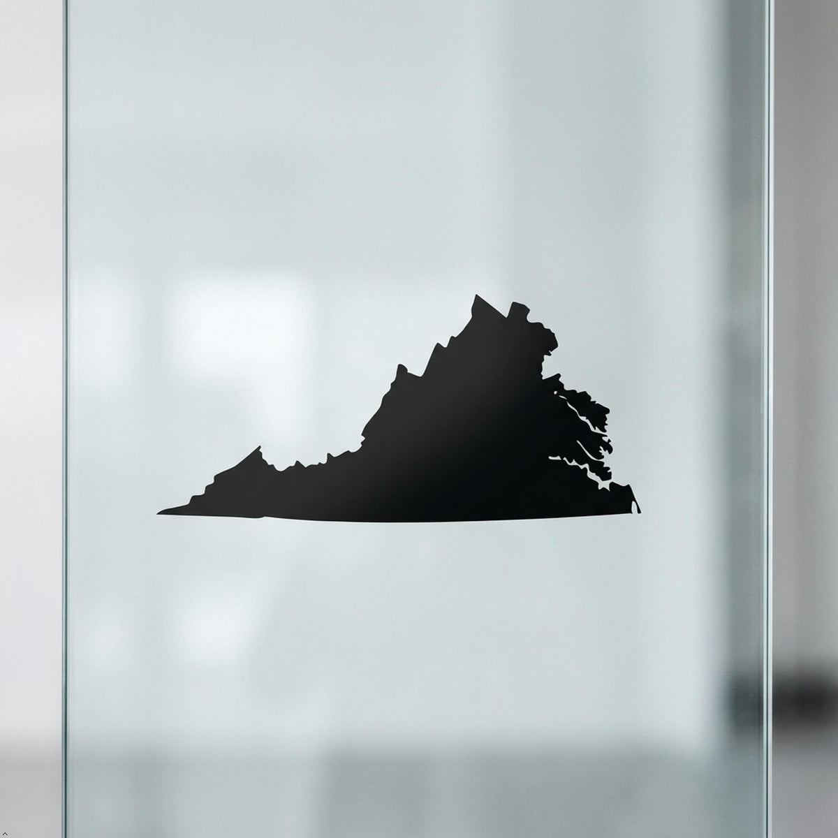 Picniva Black Virginia VA 3 Inch Map Vinyl Car Decal Sticker Vehicle Bumper - Color: black - Size: 3 inches