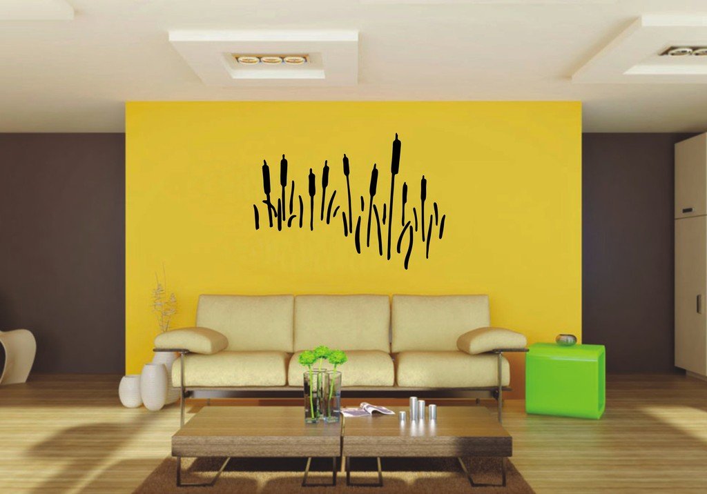 Picniva 22x15.68 Cattail Vinyl Wall Decal Nature